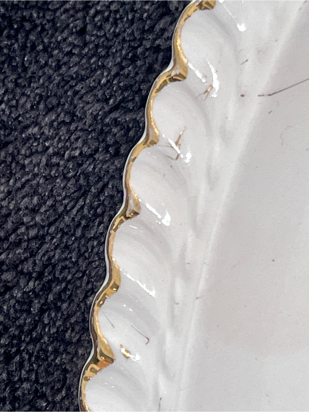 Vintage Harker Pottery 22K Gold Courting Couple Plate USA - Picture 3 of 4